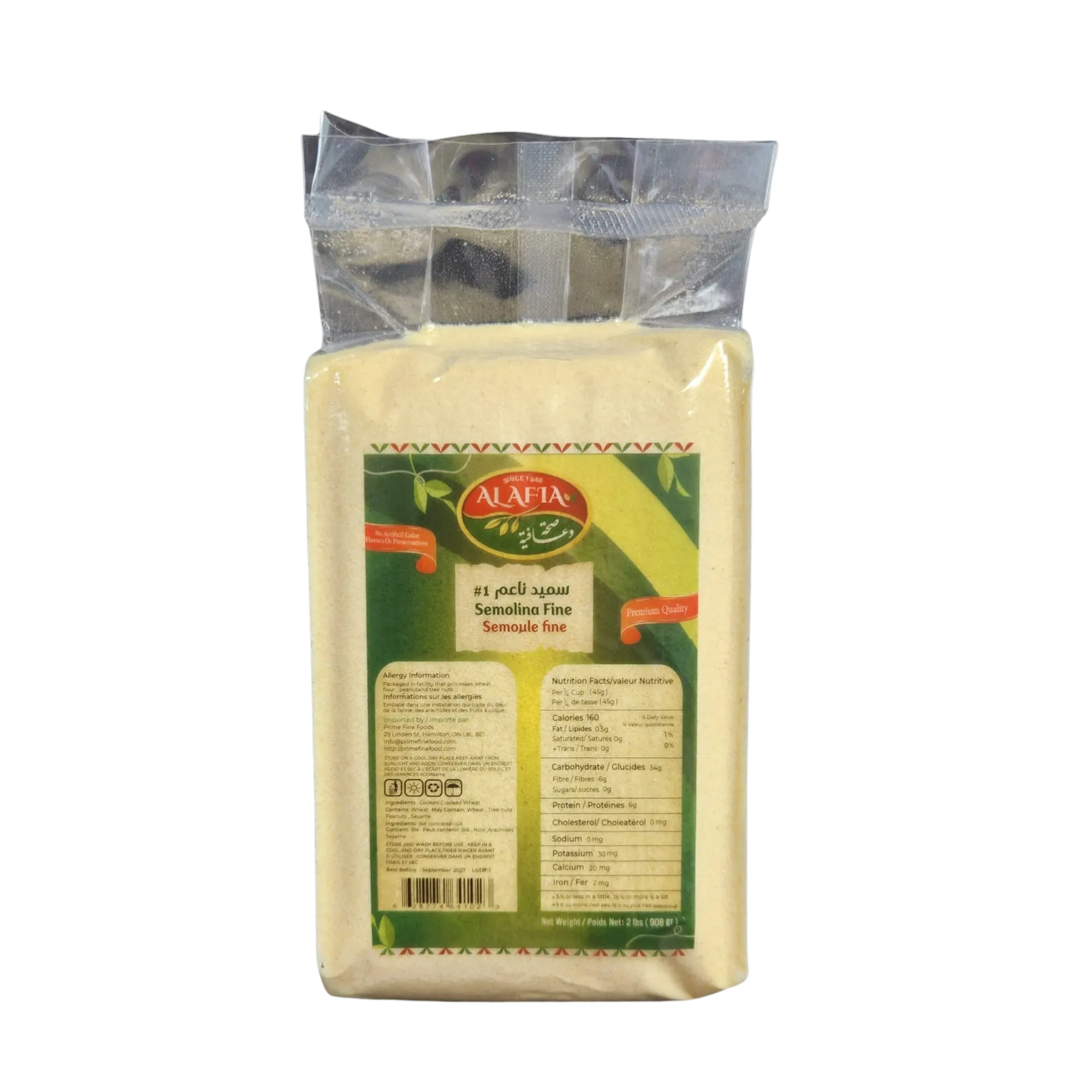 SEMOLINA #1 VACUUMED BAG WITH STICKER